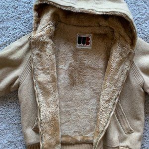 Vintage William Barry Bomber-Type Fuzzy Jacket. Women's Medium.